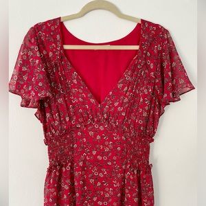 Max Studio Maxi Smocked Waist Dress Size Large